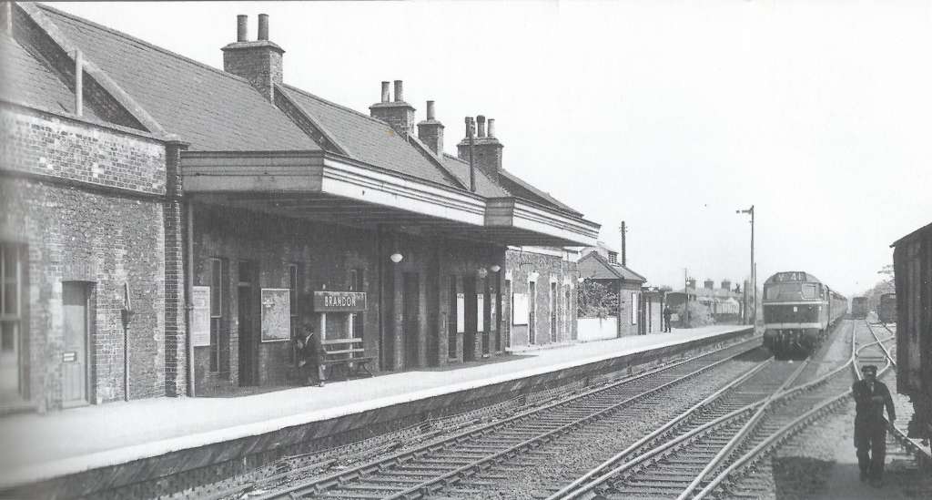 Brandon Station pictured in the 1960s with its canopy still in tact (D Norton)