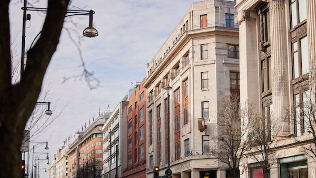 M&S Marble Arch is part of the rich retail history and streetscape of Oxford Street, shown here next