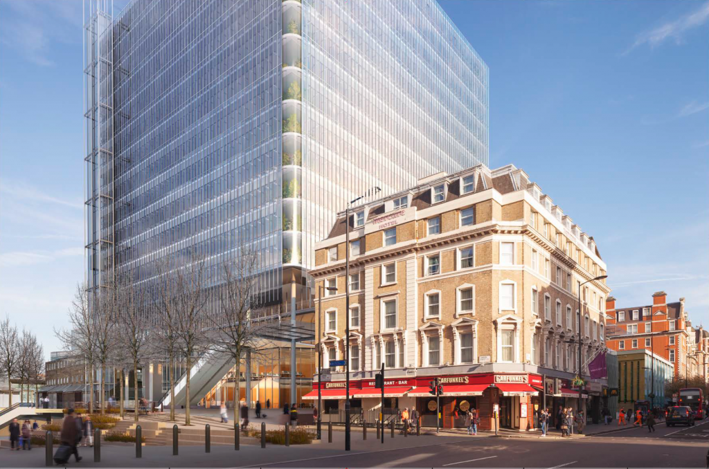 The proposed Paddington Cube, which would entirely demolish the sorting office