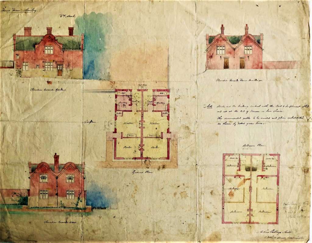 One of seventeen original drawings from 1898 by Home Farm's architect Arthur Castings (RIBA)