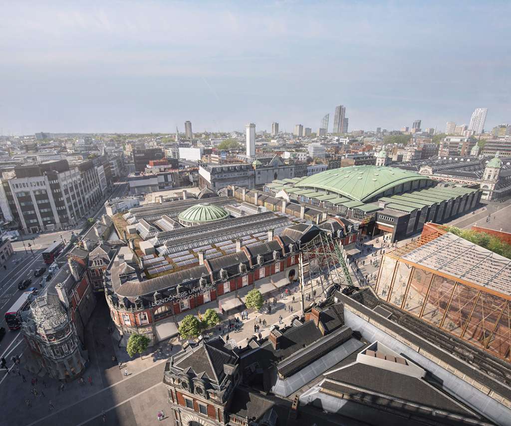 Aerial view of Smithfield Market showing how the new Museum complex will look  (Credit: MoL)