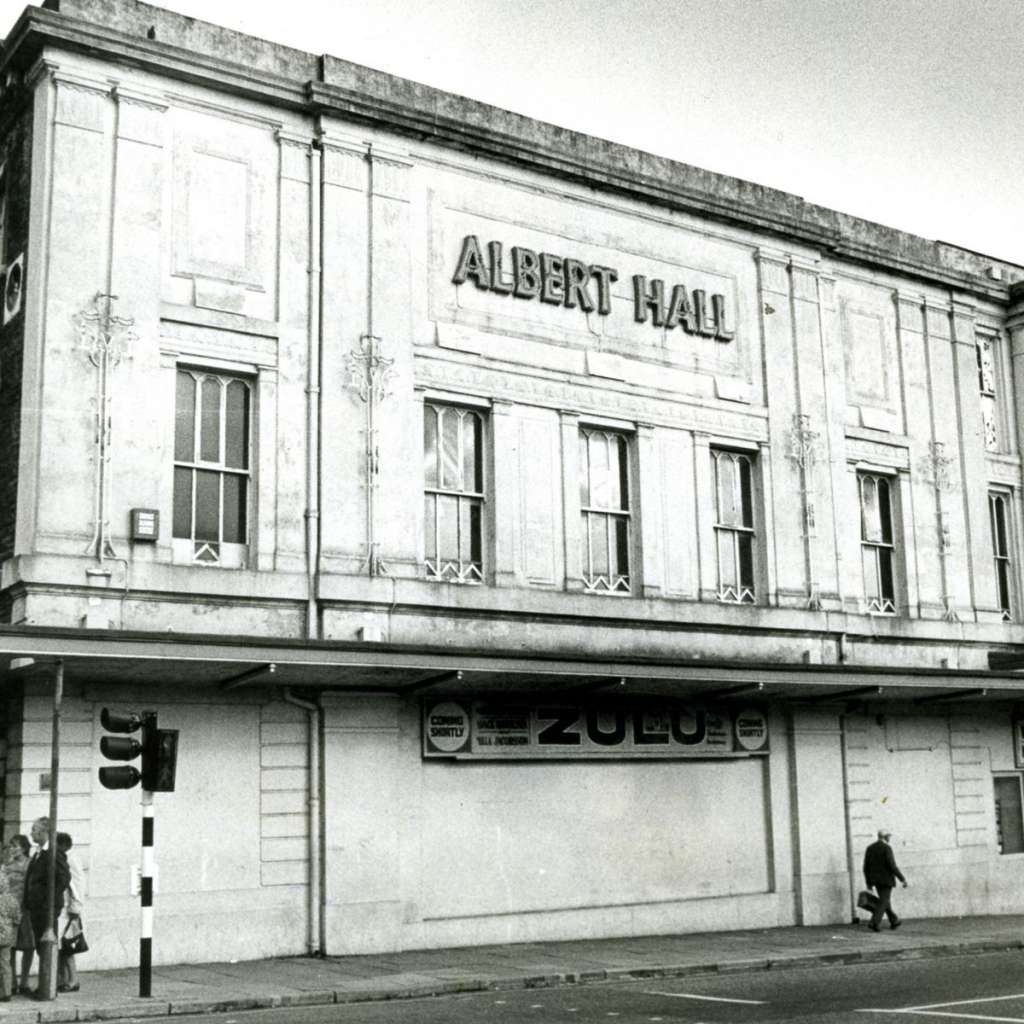 The Albert Hall in the late 1960s with its original lettering (Mark Albert)