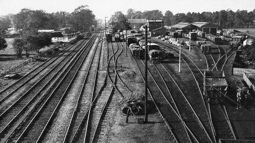 View looking west of the extensive sidings at Brandon in 1911 (Credit: Michael Brooks)