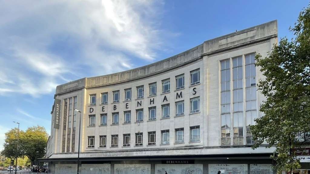 The former Debenhams building in Bristol as it stands today (Credit: C20 Society)			