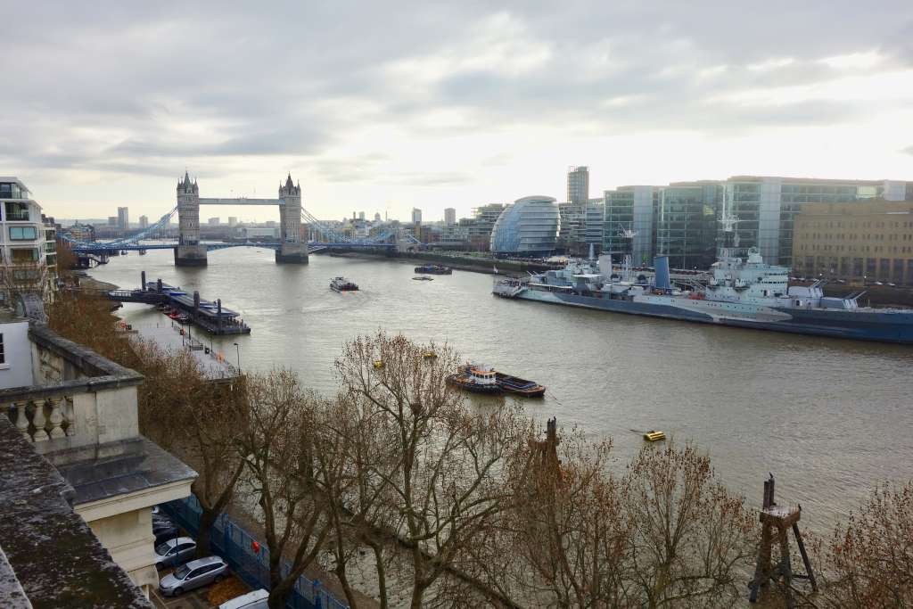 Magnificent rooftop view from Custom House towards Tower Bridge (Credit: M Binney)