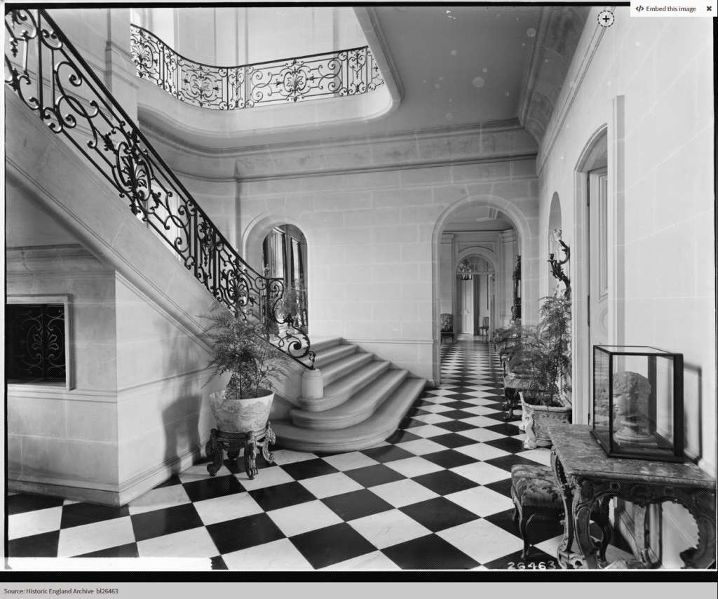 The grand staircase in c.1920 (HE Archive)