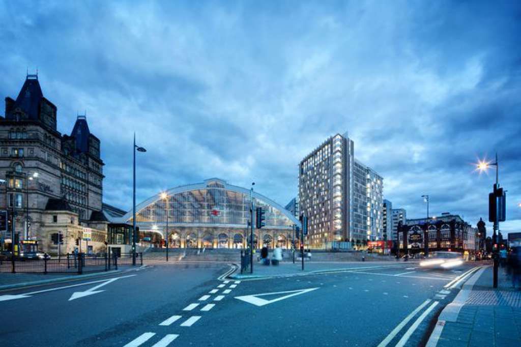 The Skelhorne Street proposals showing 22-storey tower next to Liverpool Lime Street Station