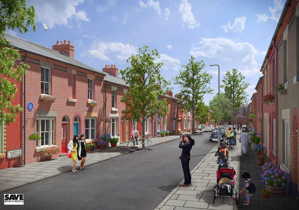 SAVE's CGI of how a restored Madryn Street could look