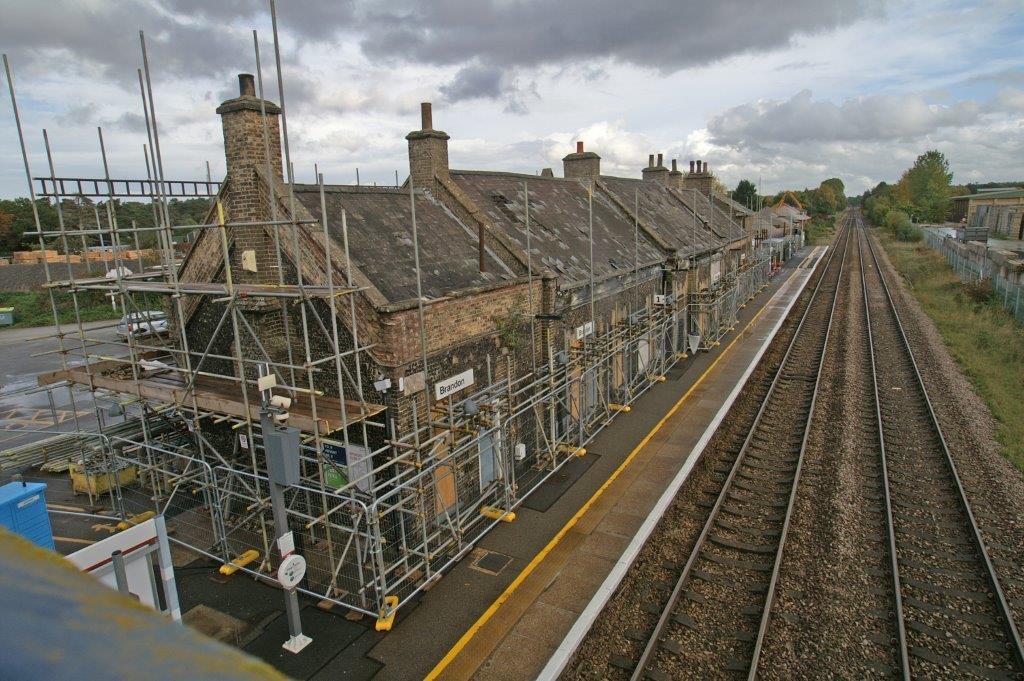 Scaffolding had already been partially erected by October 2022 in readiness for repairs to the roof