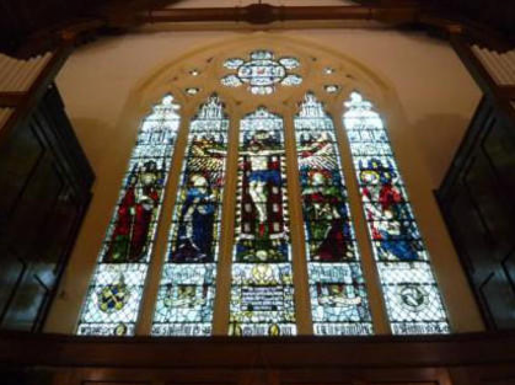 Stained glass window, St Mary on the sea, Grimsby photo: Taking Stock, Catholic Churches in England