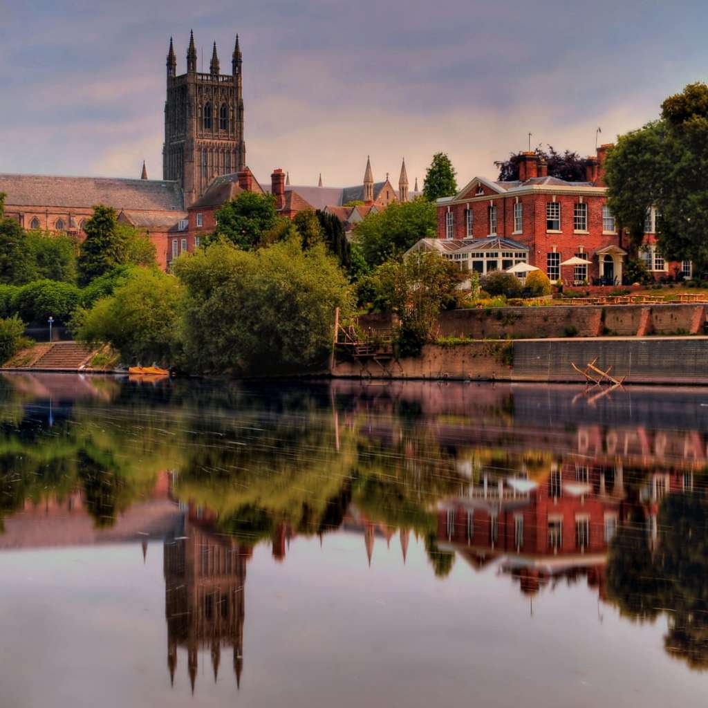Worcester Cathedral dominates the historic skyline of the city (Credit: The Guardian)