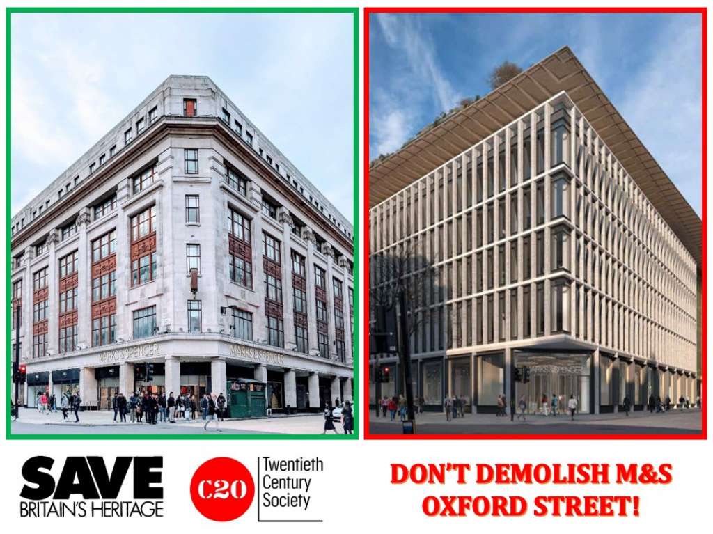 PETITION: Stop the demolition of Oxford Street – save and re-use M&S flagship store