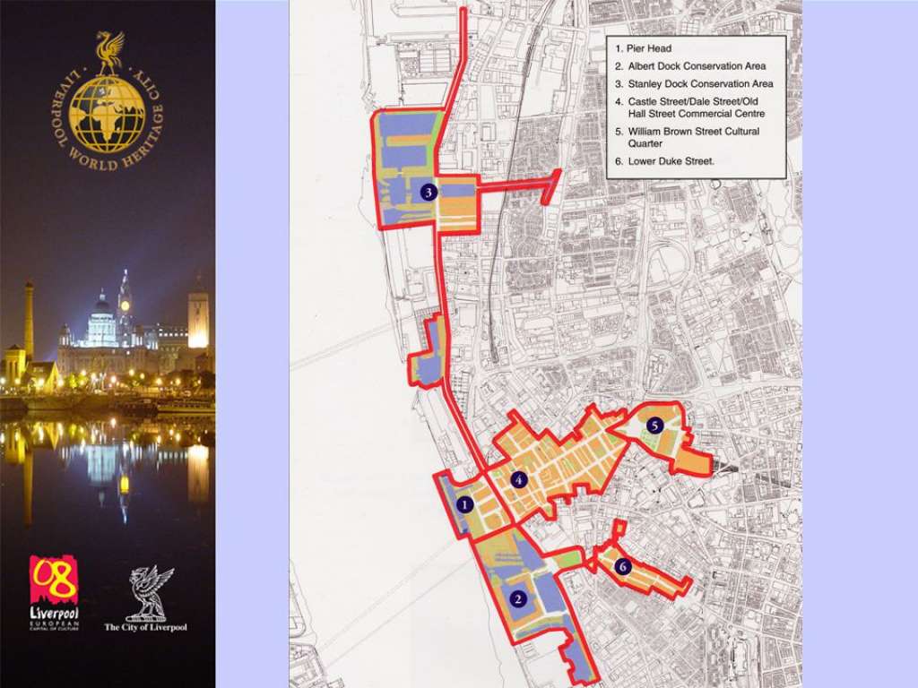 A map of Liverpool's World Heritage Site (UNESCO)