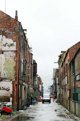 One of the narrow and characterful streets in the historic dock area