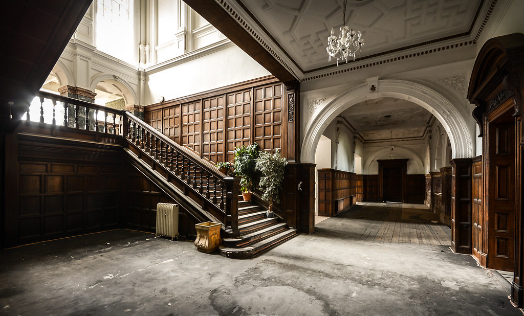 Some of Kinmel's grand interiors, now at risk of decay (BCD)