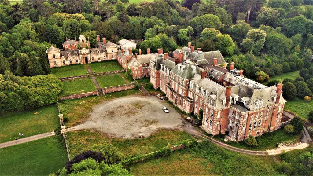 Aerial view of Kinmel Hall and Stables in 2020 (Drone Footage)