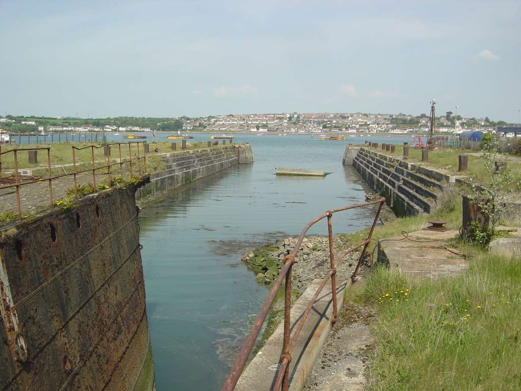 The grade II* listed Graving Dock set to be infilled under the plans (Adrian James)