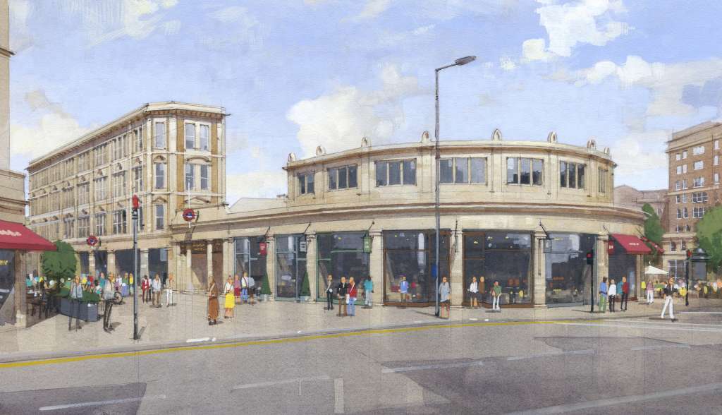Impression of how South Ken station could look if sensitively restored (Chris Draper and Brompton As