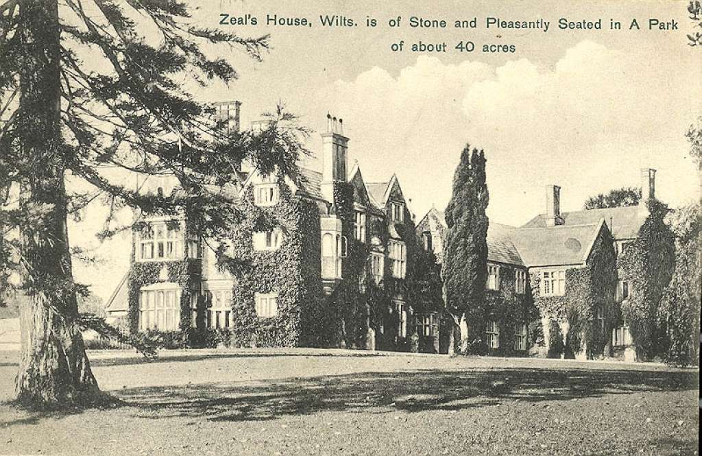 Historic postcard drawing of Zeals House (Archive)