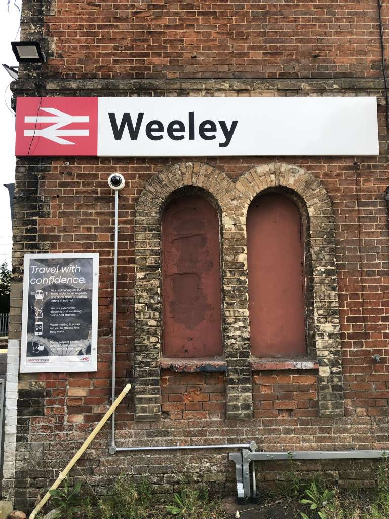 The rounded gault brick window surrounds at Weeley Station (SBH)
