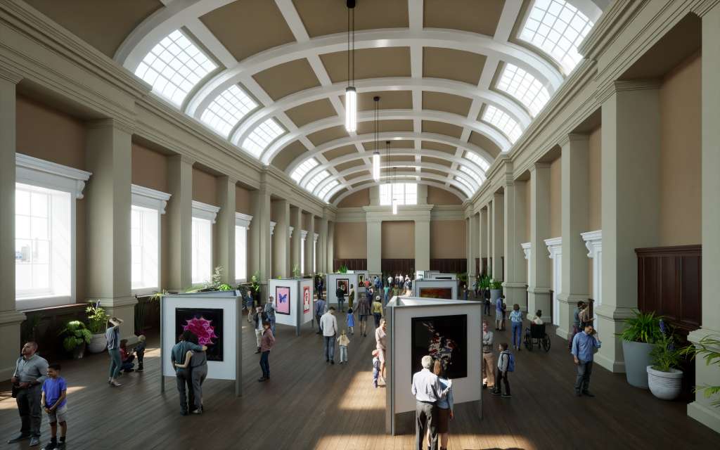 The Georgian Group's alternative proposals show the Long Room as a public gallery (Credit: The Georg