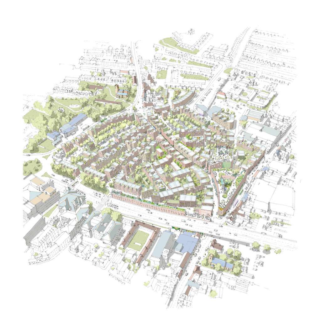 An impression by Ask Sakula architects of how Anglia Square could be redeveloped (Credit: Ash Sakula