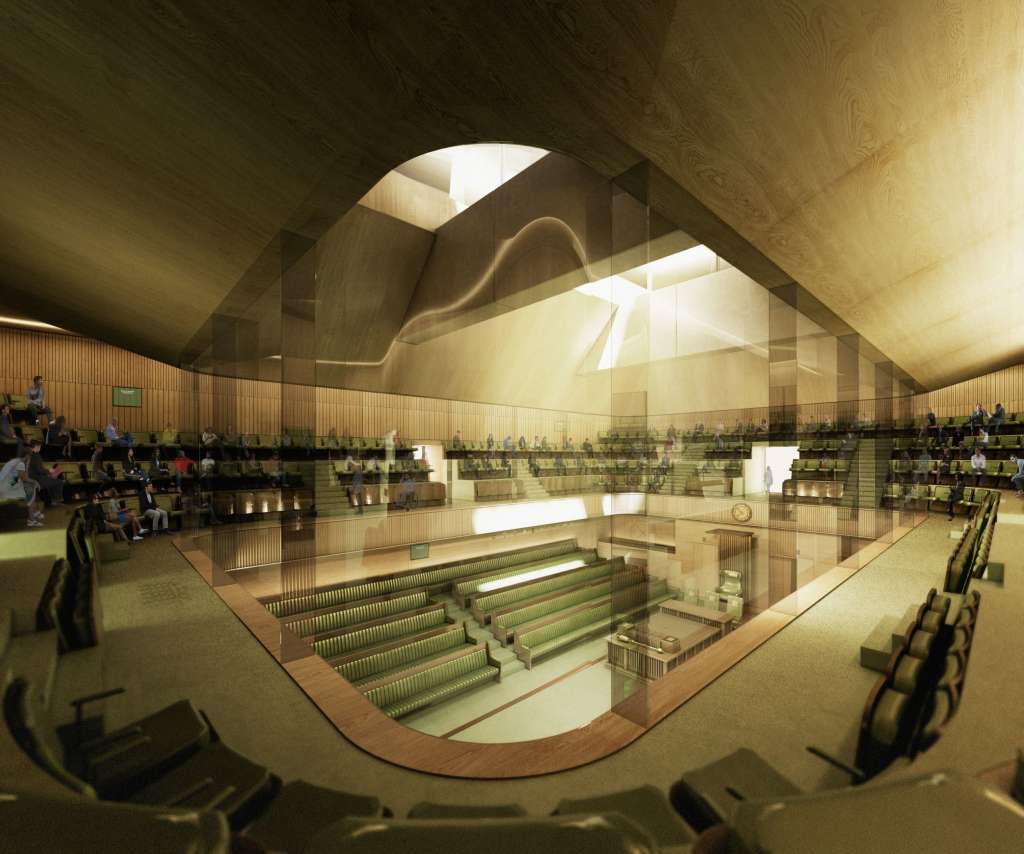 The proposed 'temporary' MPs Chamber (Credit: Planning Documents)