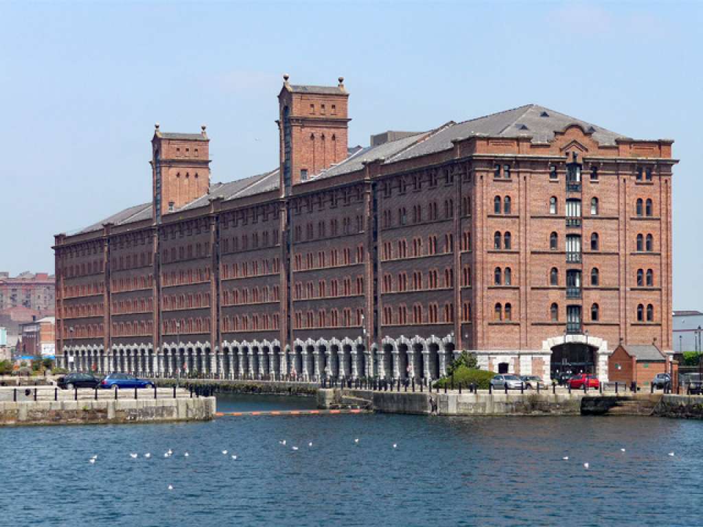 The grade II listed Waterloo Warehouse in the northern docks, now converted into apartments (wikiped